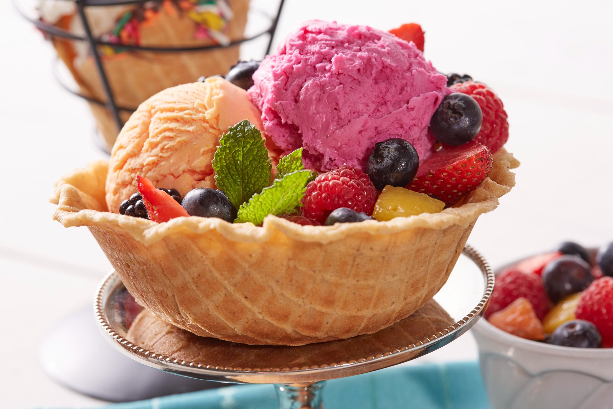 Waffle cone commercial food photography, Richmond Virginia